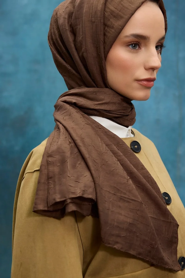 Bambu Kraş Şal - Acı Kahve - 4