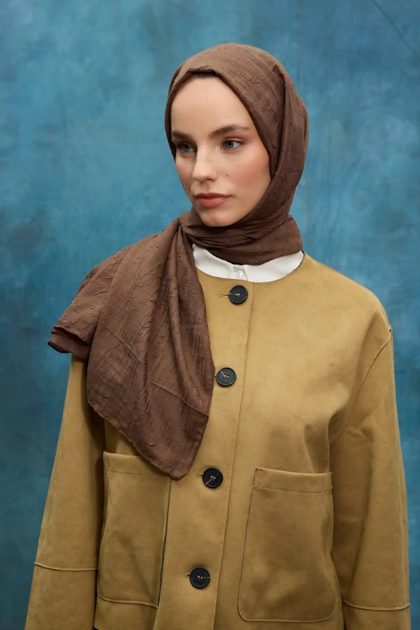 Bambu Kraş Şal - Acı Kahve - 2