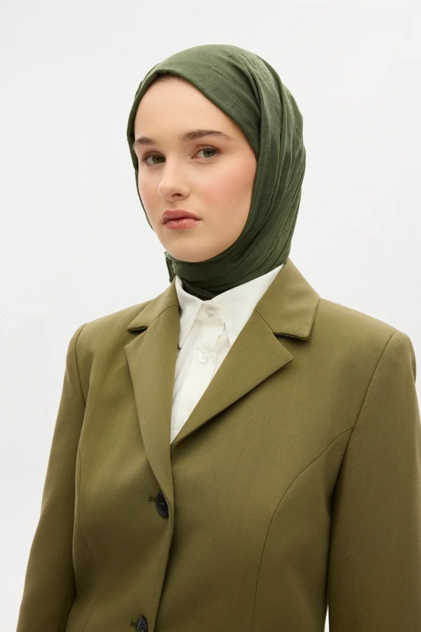 Bambu Kraş Şal - Çam Yeşili - 3