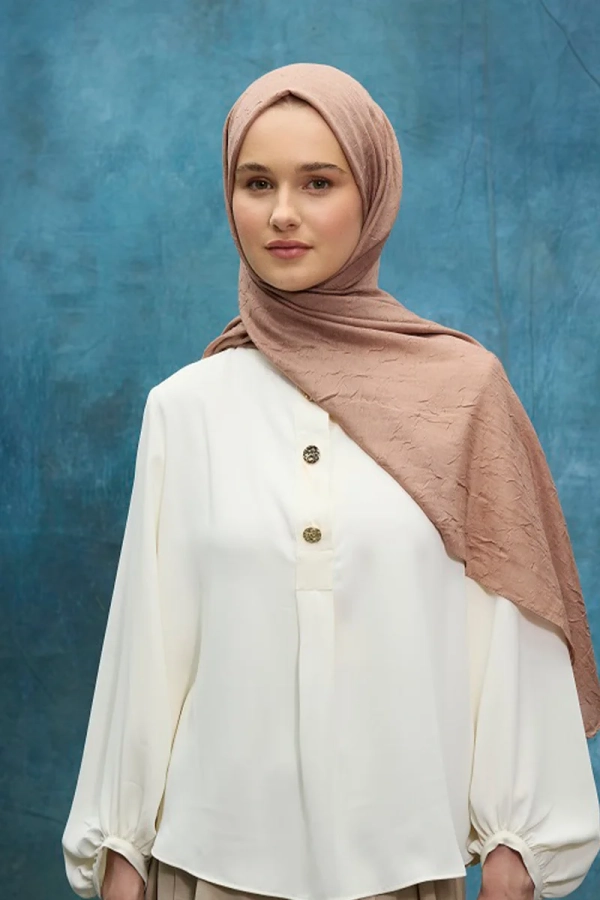 Bambu Kraş Şal - Gül Kurusu - 2