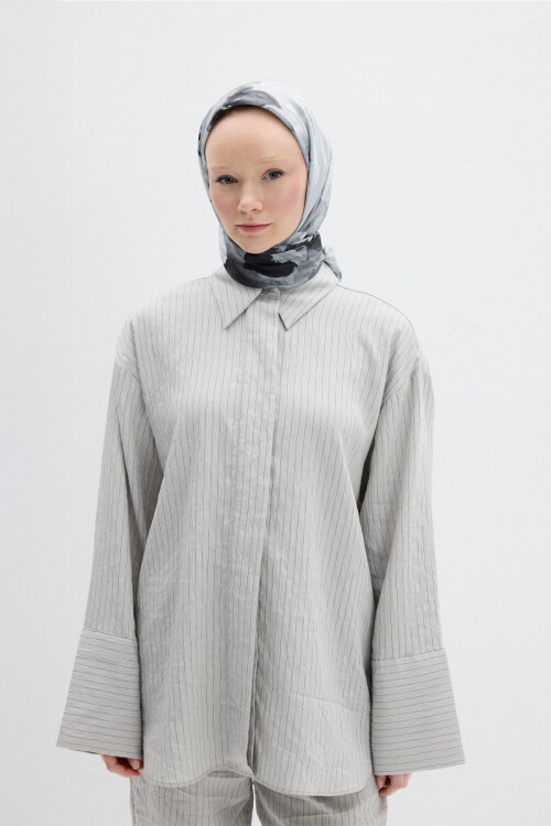 Fiore Desen Soft Eşarp - Siyah 
