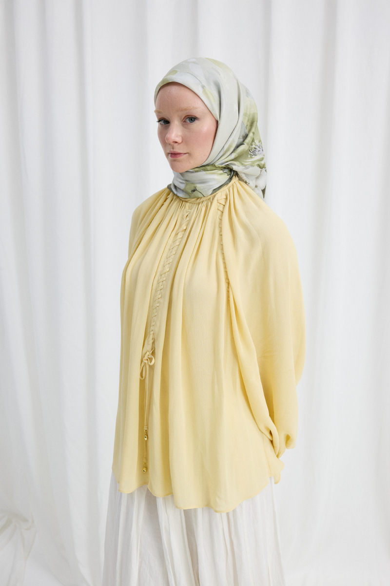 Fiore Desen Soft Eşarp - Yeşil - 1
