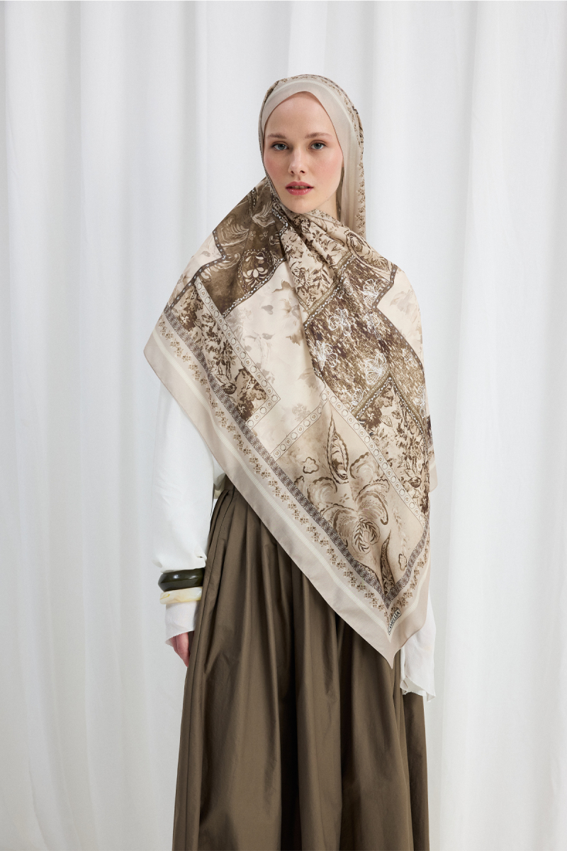 Harmony Desen Soft Şal - Kum - 2