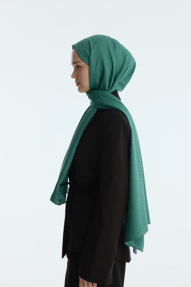 İpeksi Jakar Elegant Desen Şal - Açık Benetton - 4