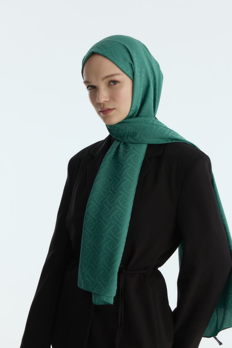 İpeksi Jakar Elegant Desen Şal - Açık Benetton - 1