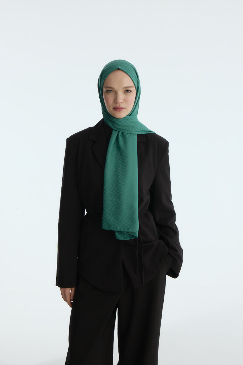 İpeksi Jakar Elegant Desen Şal - Açık Benetton - 3