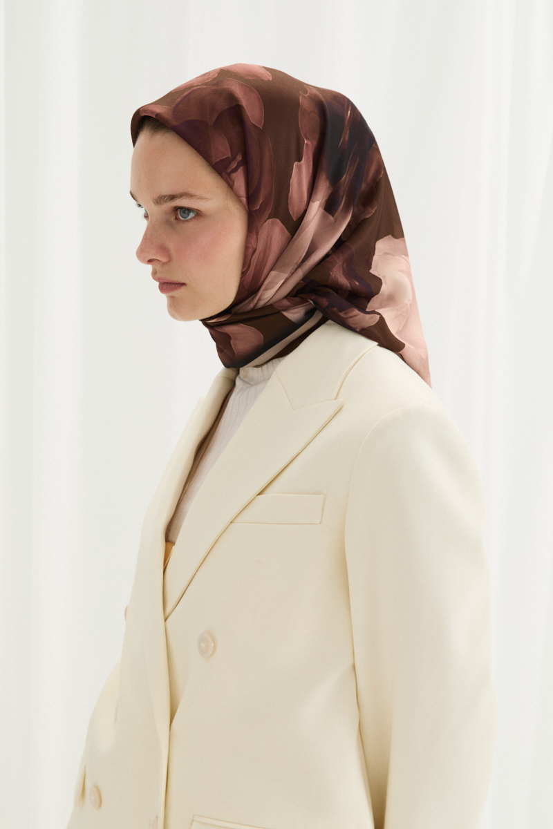 Lotus Desen Soft Eşarp - Haki - 3
