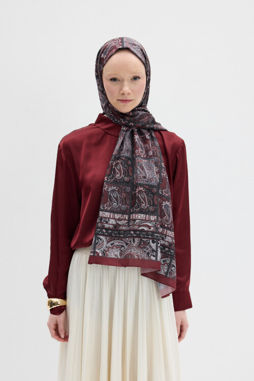 Marly Soft Şal - Bordo 