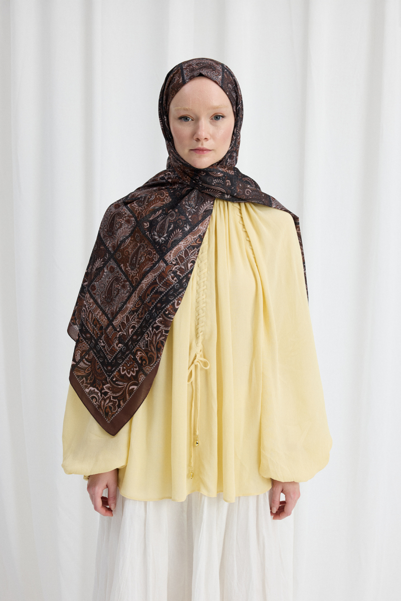 Marly Soft Şal - Kahve - 1