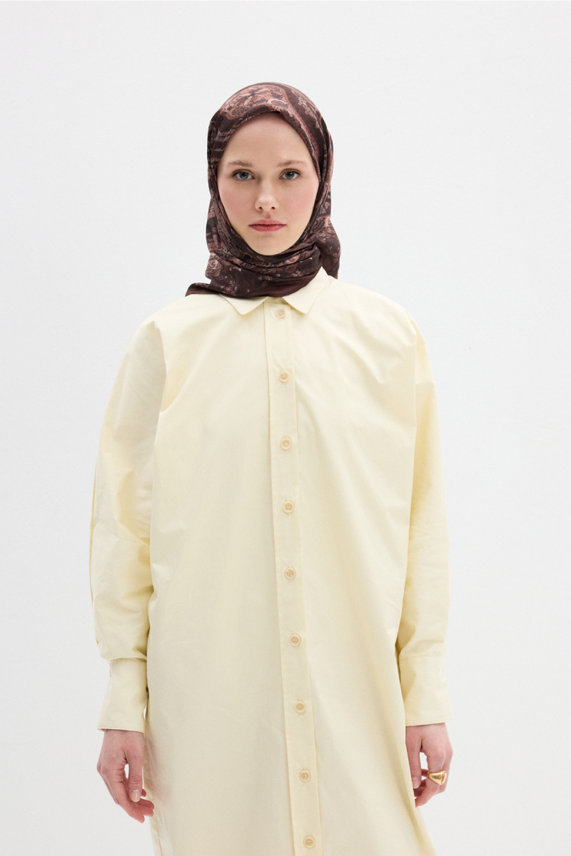 Milano Desen Soft Eşarp - Kahve - 1