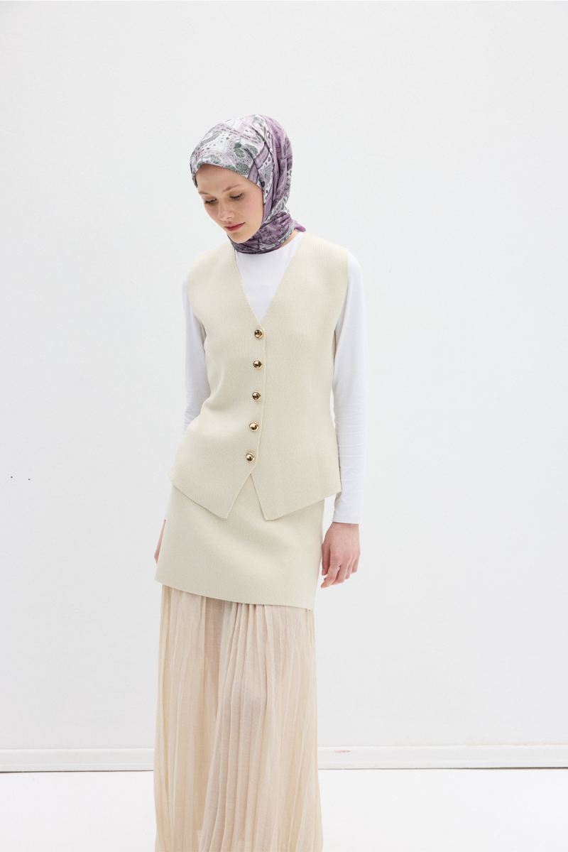 Milano Desen Soft Eşarp - Mor - 2