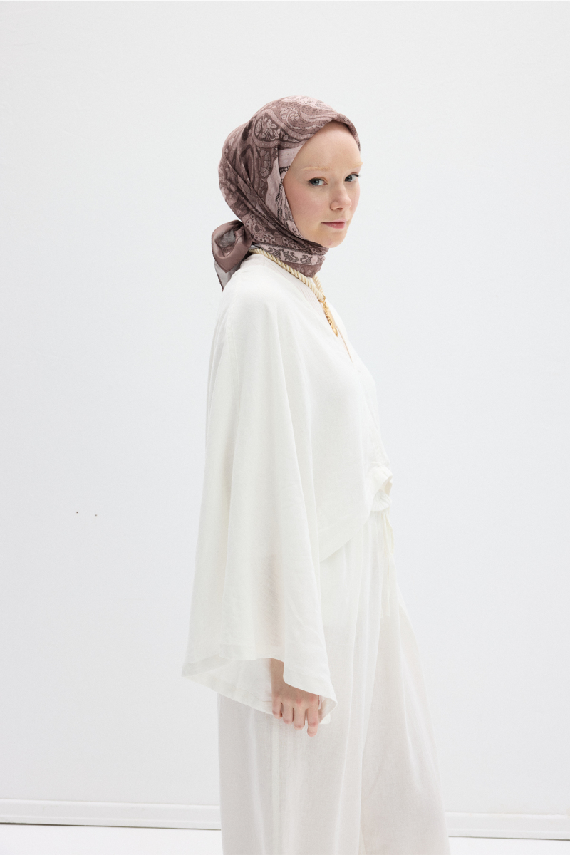 Milano Desen Soft Eşarp - Vizon - 2
