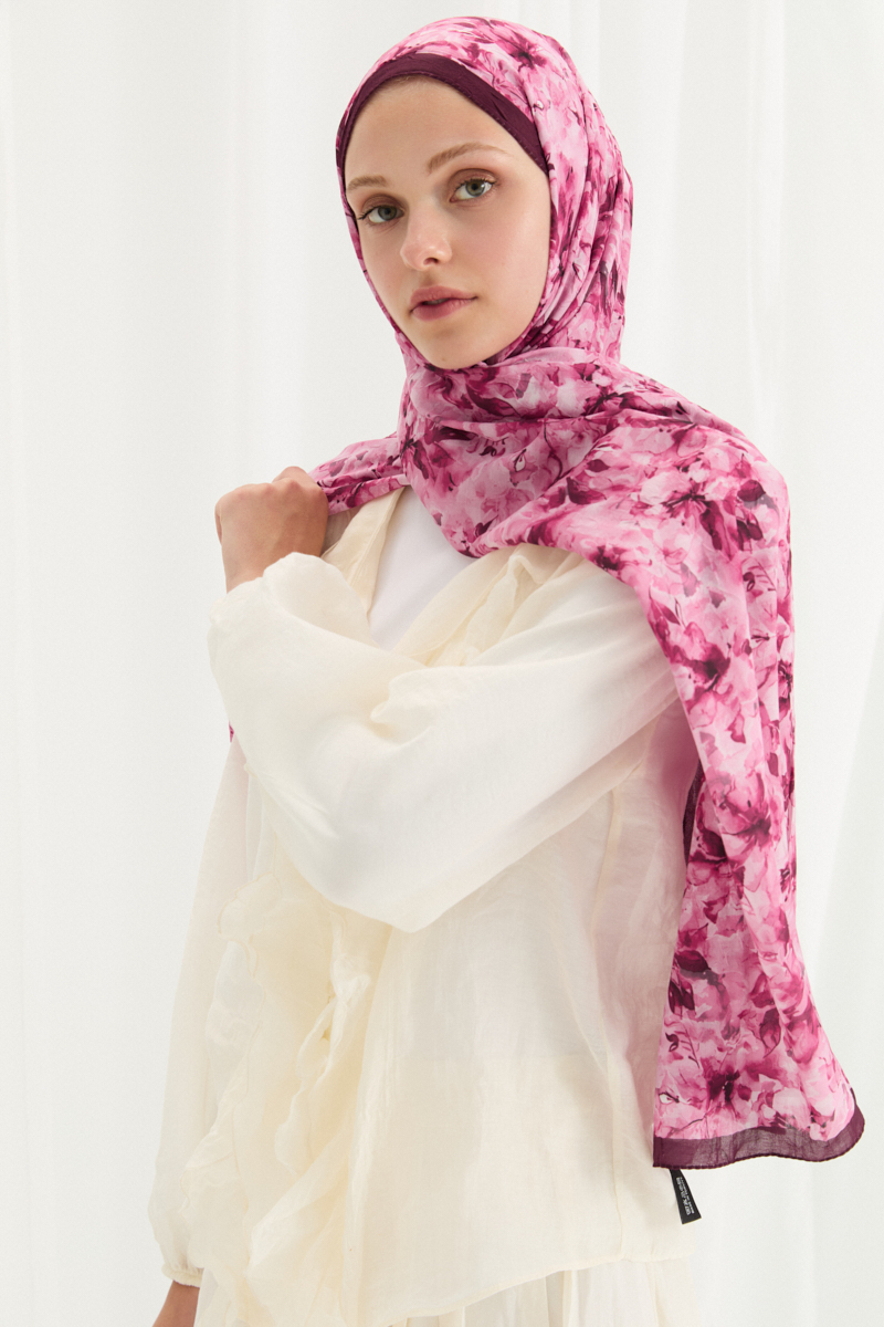Olivia Kraş Şal - Fuşya - 3