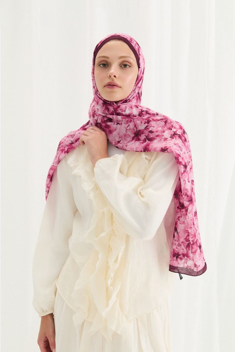 Olivia Kraş Şal - Fuşya - 1
