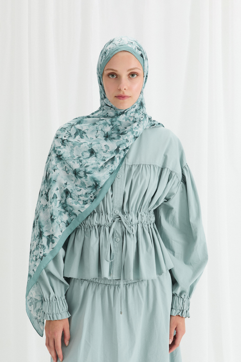 Olivia Kraş Şal - Mint - 1