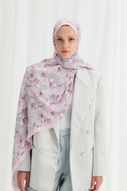 Olivia Kraş Şal - Pembe Gri 