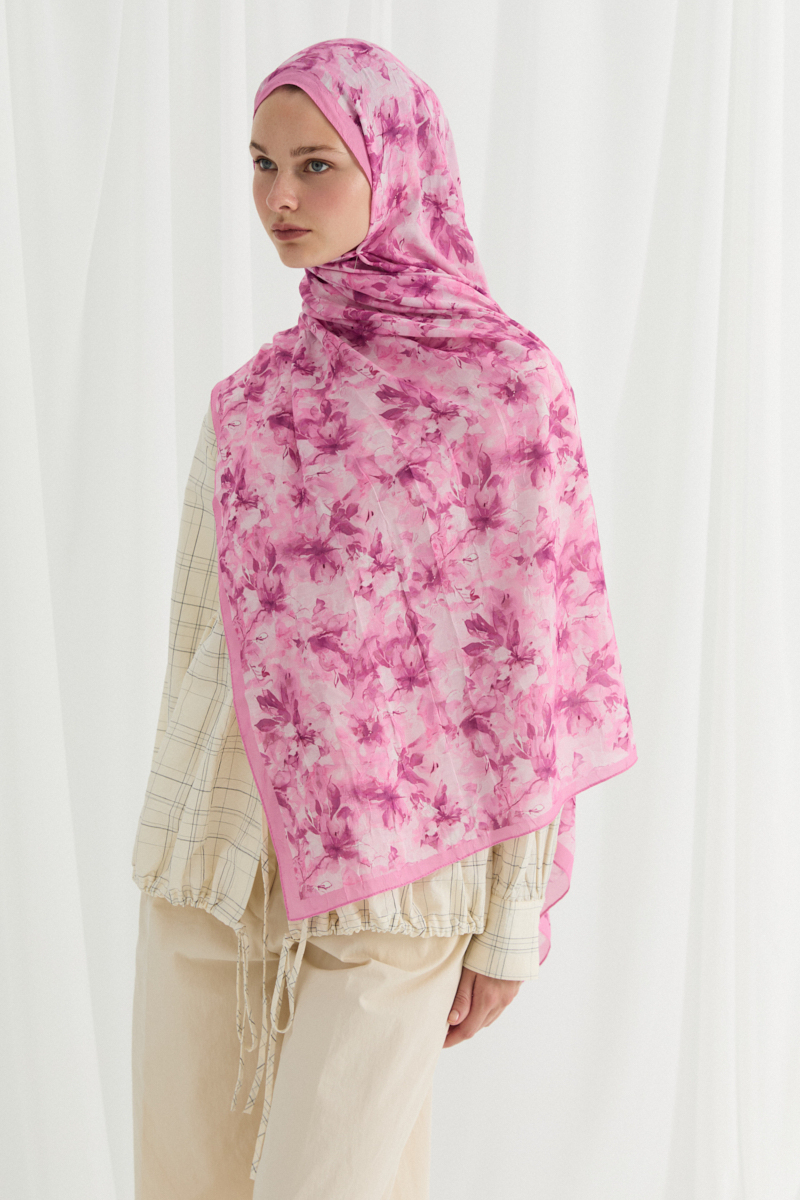 Olivia Kraş Şal - Pembe - 2