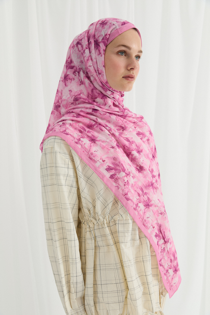 Olivia Kraş Şal - Pembe - 3