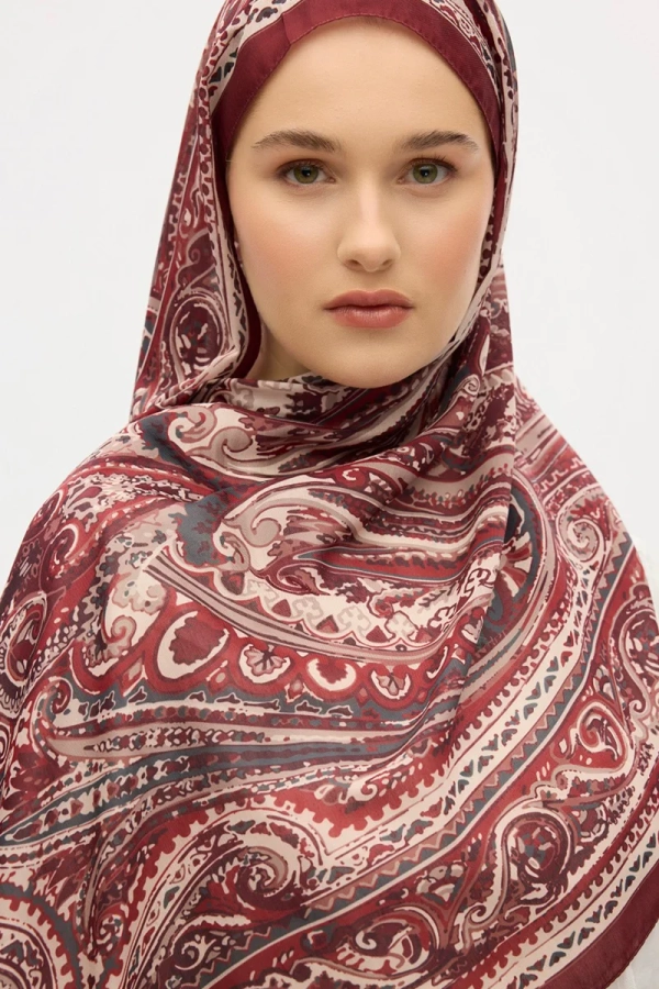 Previous Collection Soft Şal - Bordo - 4