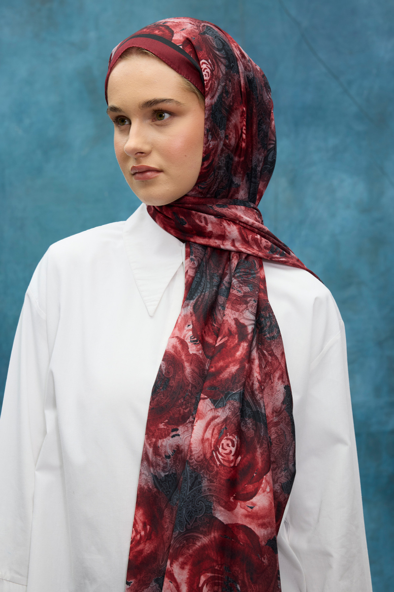 Rossa Desen Soft Şal - Kırmızı - 2