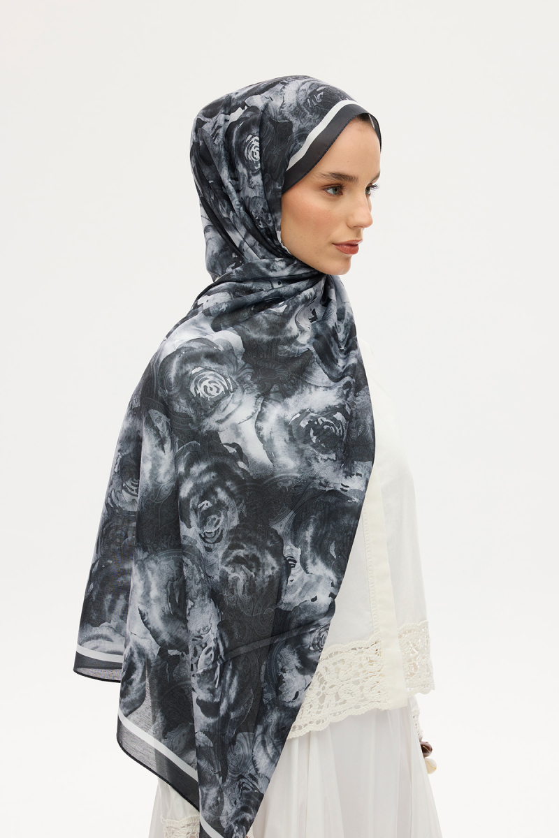 Rossa Desen Soft Şal - Siyah - 2