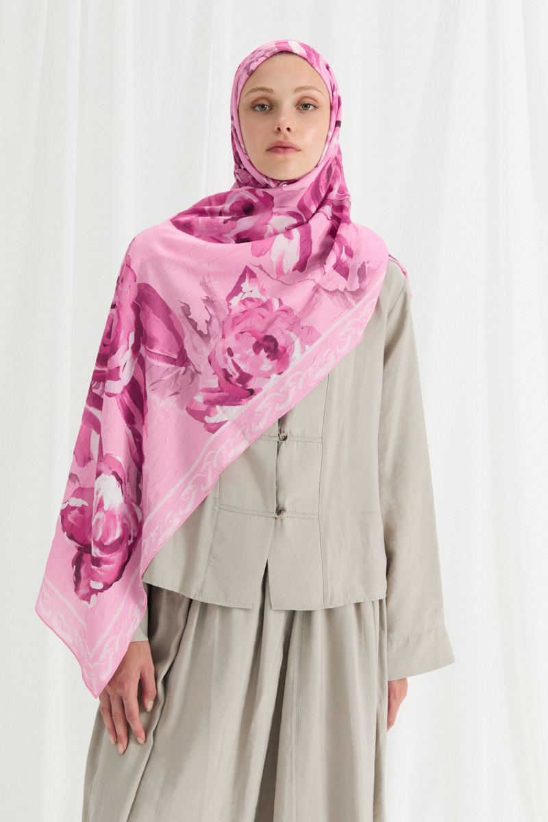 Rossa Kraş Şal - Pembe - 1
