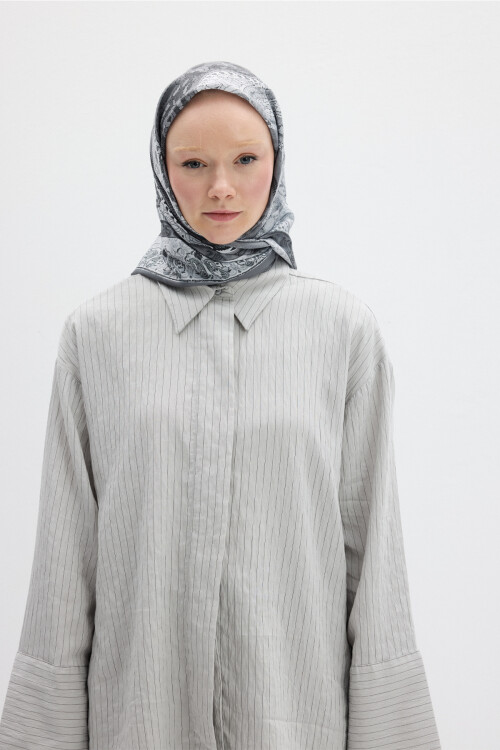 Vela Desen Soft Eşarp - Gri 