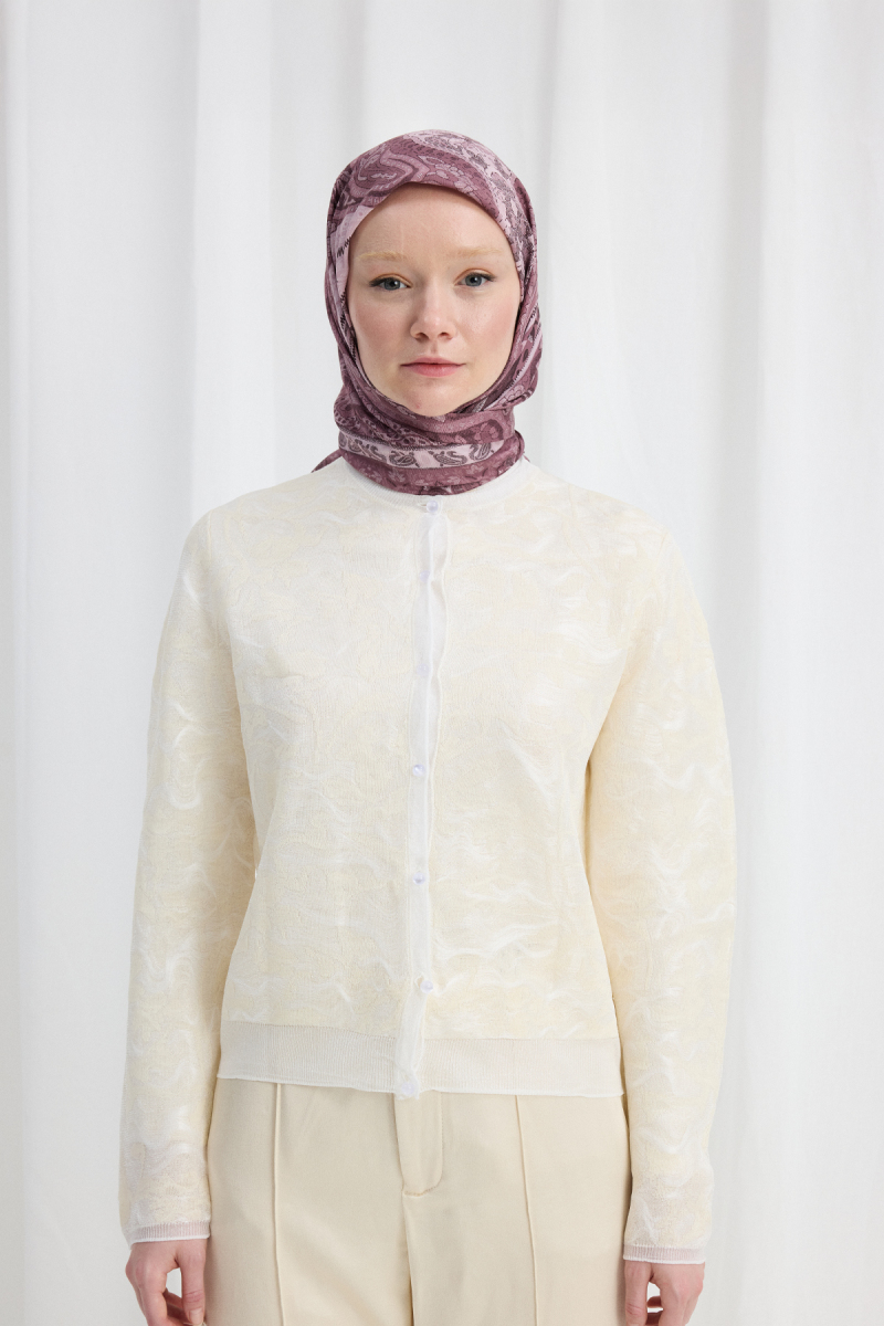 Vela Desen Soft Eşarp - Gül Kurusu - 1