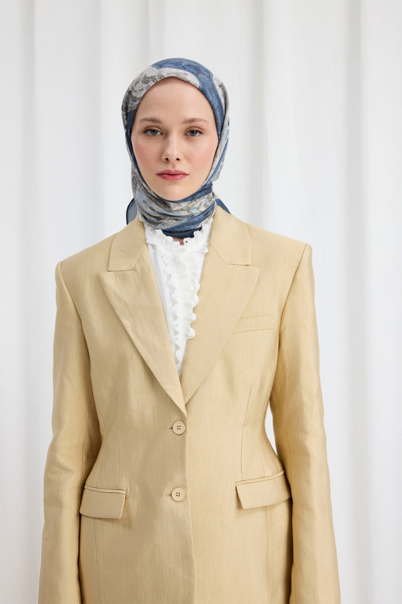 Vela Desen Soft Eşarp - İndigo - 1