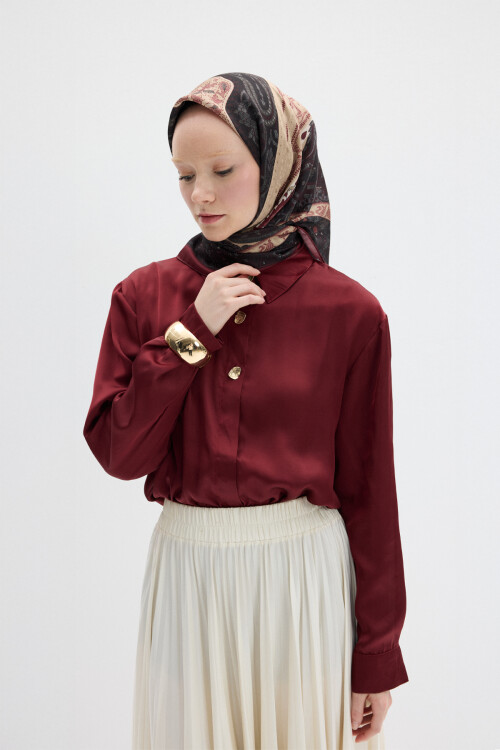 Vela Desen Soft Eşarp - Siyah Bej 