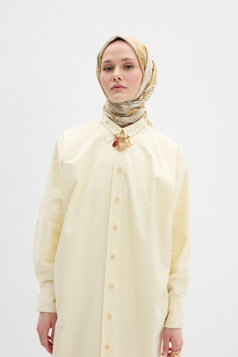 Vela Desen Soft Eşarp - Tereyağ - 1