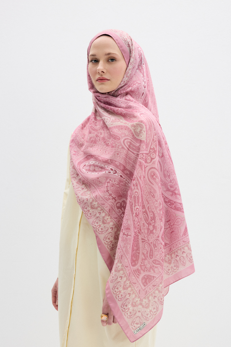 Vela Desen Soft Şal - Pembe - 1