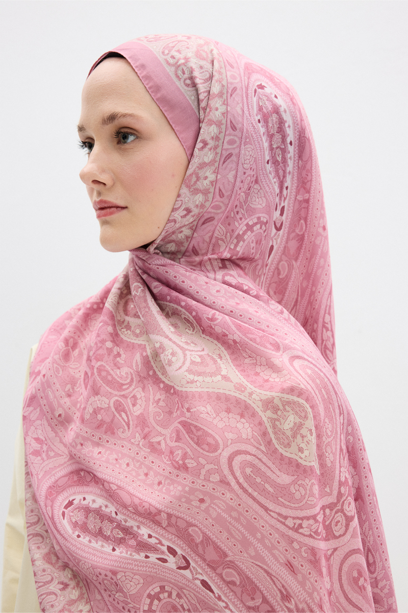 Vela Desen Soft Şal - Pembe - 3