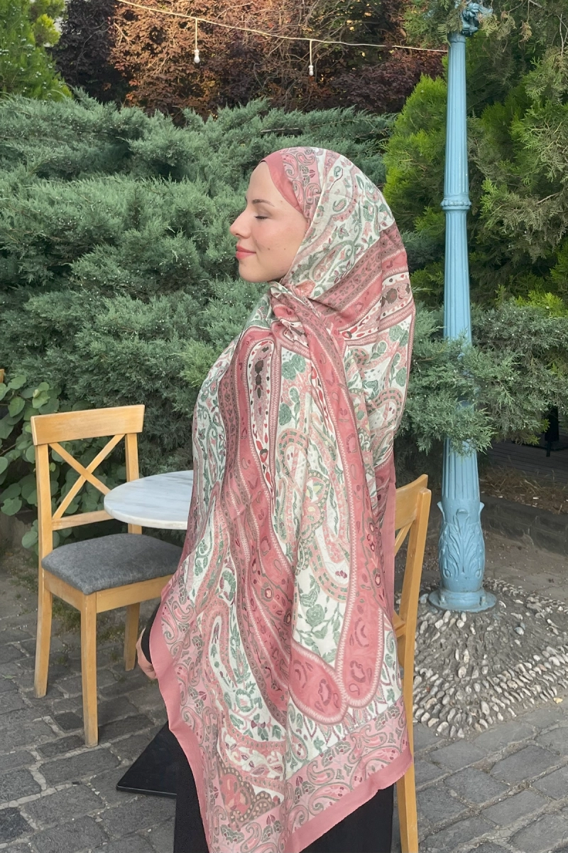 Vela Desen Soft Şal - Somon - 1