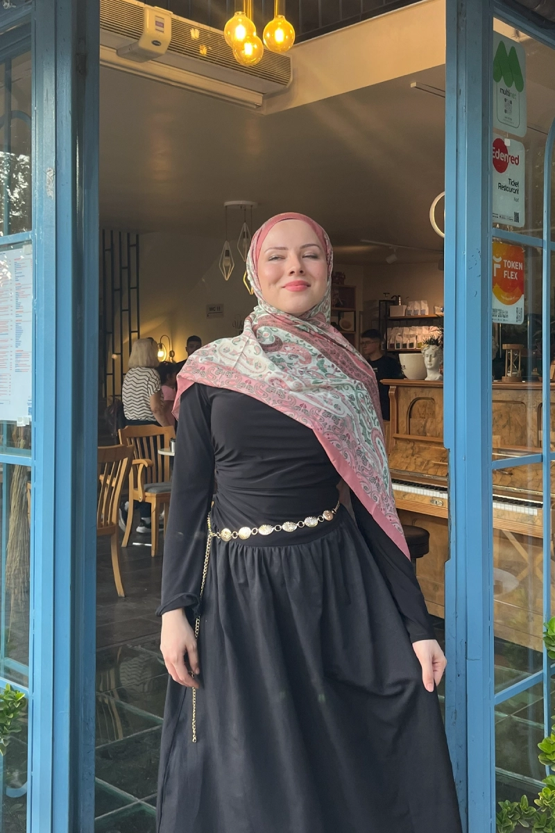 Vela Desen Soft Şal - Somon - 3