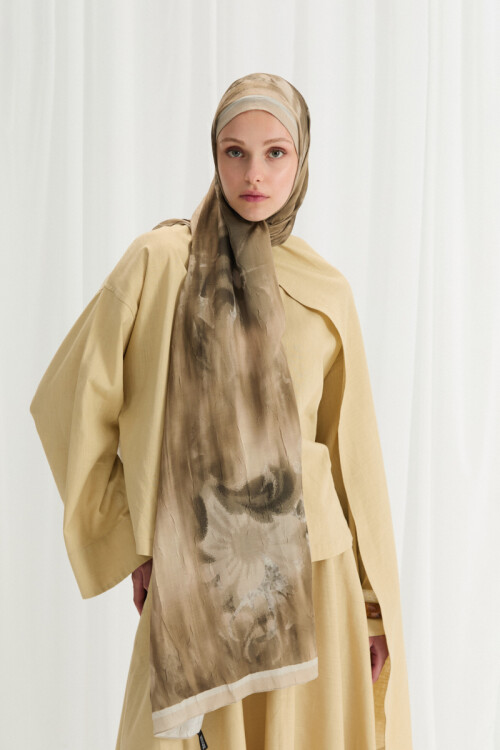 Velvet Kraş Şal - Olive 