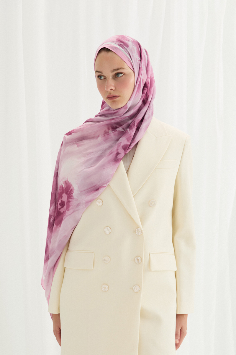 Velvet Kraş Şal - Pembe - 2