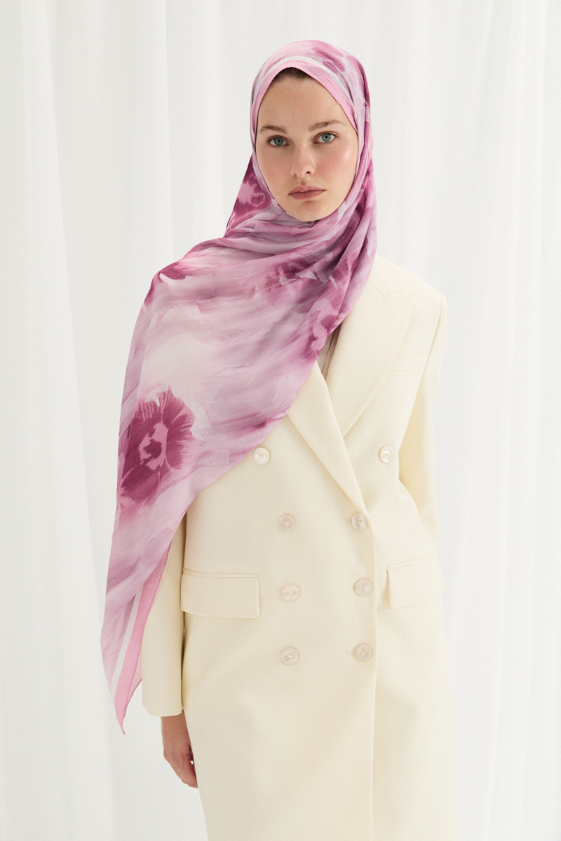 Velvet Kraş Şal - Pembe - 1